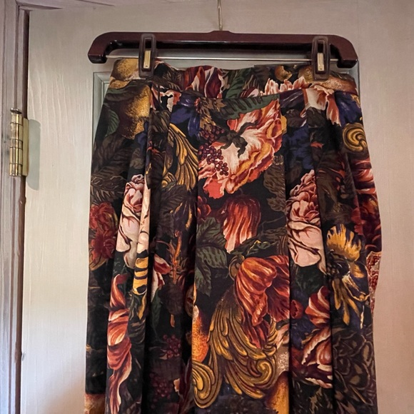 VINTAGE LINDA ALLARD FOR ELLEN TRACY PLEATS & PATTERNED MIDI SKIRT WOMENS SIZE 8 - Picture 3 of 6